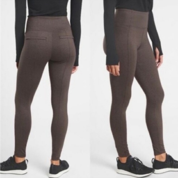 Athleta Delancey Houndstooth tight size small tall B4 - Picture 1 of 7